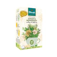 Чай травяной Dilmah Ginger & Peppermint, пакетики 20x1.5гр.
