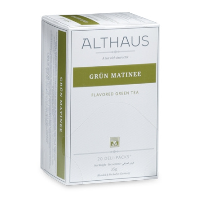 Чай зеленый Althaus Grün Matinee пакетики 20x1,75гр. Чай зеленый Althaus Grün Matinee пакетики 20x1,75гр.