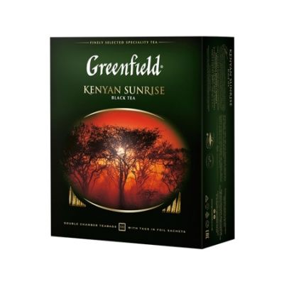 Чай черный Greenfield Kenyan Sunrise, в пакетиках 100 х 2гр.