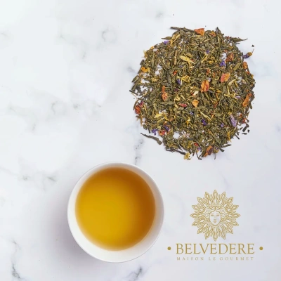 Чай зеленый ароматизированный Belvedere Mango Vivaldi ( Манго Вивальди), 100г.